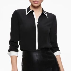 Alice & Olivia Willa Silk Blouse